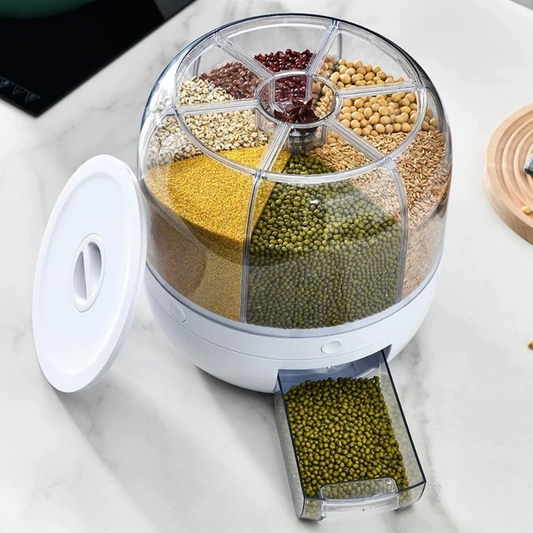 360 Rotating Food Storage Container and Dispenser