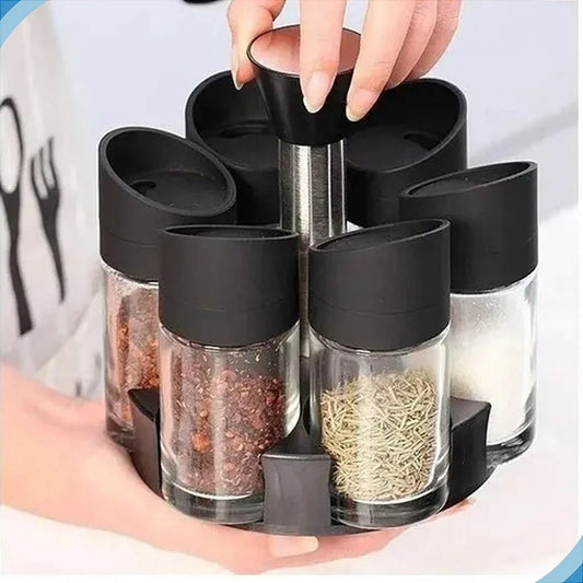 Rotating Spice Rack with 6 Containers