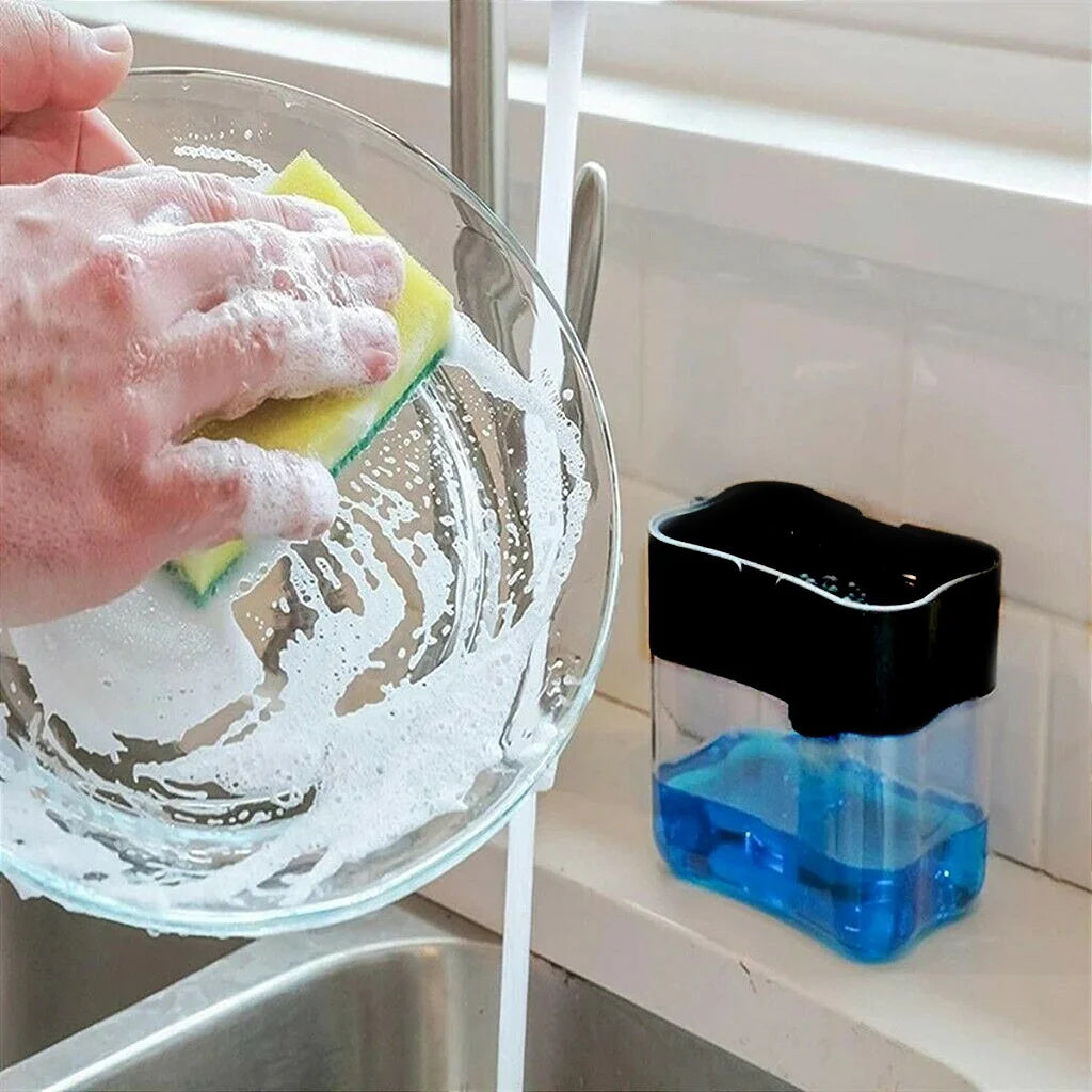 2-in-1 Soap Dispenser with Sponge Holder