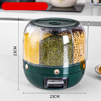 360 Rotating Food Storage Container and Dispenser